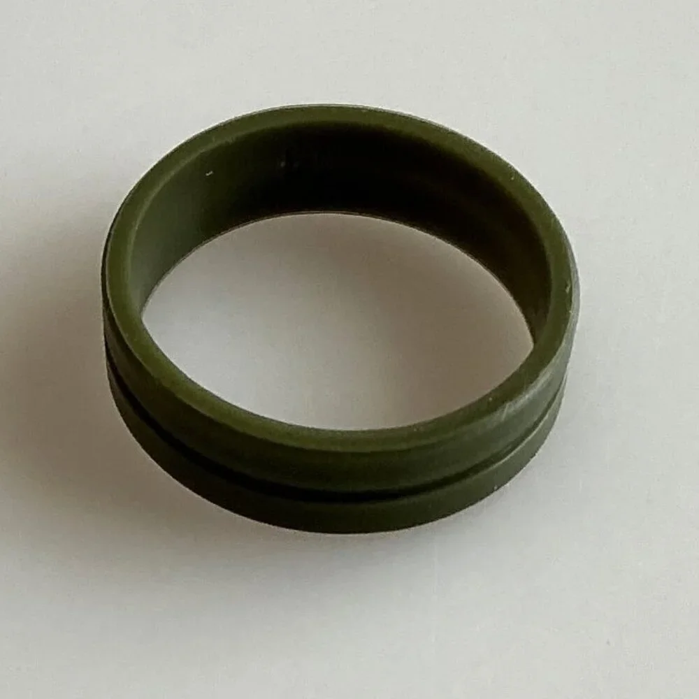 SACO BAND SILICONE WEDDING RING GREEN SIZE 16